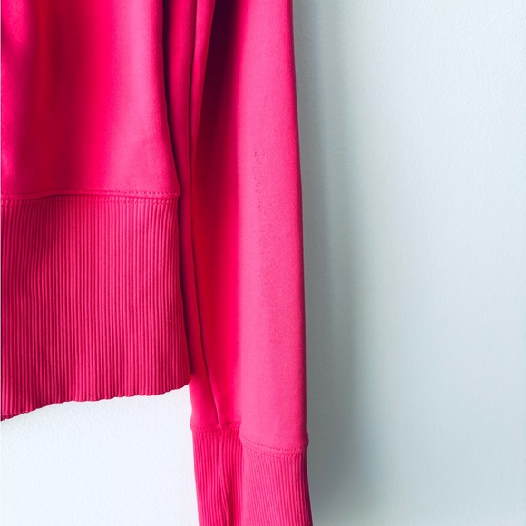 Y2K VTG BEBE Sport Track Jacket Coral Pink Stripe Full Zip Logo Women M USA Gym - Picture 8 of 12